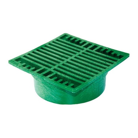 D2D Technologies 772 7 in. Green Square Heavy Duty Drain Grate D2159442